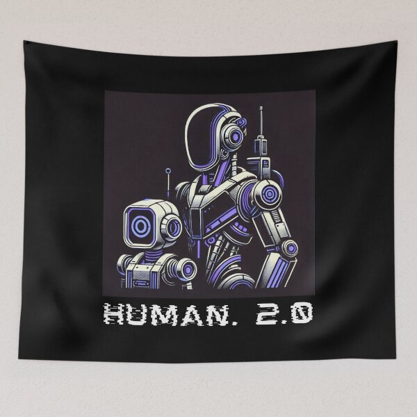 Item preview, humanoid robot art designed and sold by TEEJAMBOREE.