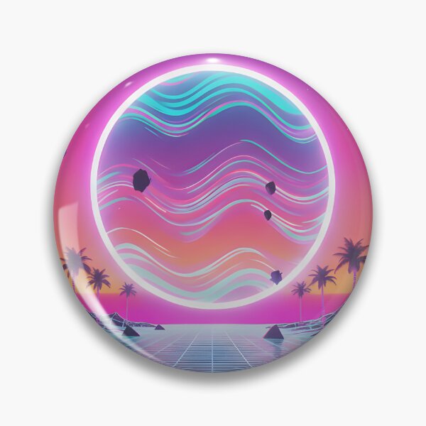 Item preview, Vaporwave Sunset Glow: Retro 80s Synthwave Grid | Aesthetic Retrowave Planet Palms designed and sold by VibranPalette.