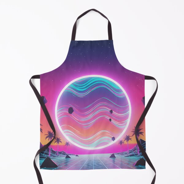 Artikelvorschau, Vaporwave Sunset Glow: Retro 80s Synthwave Grid | Aesthetic Retrowave Planet Palms entworfen und verkauft von VibranPalette.