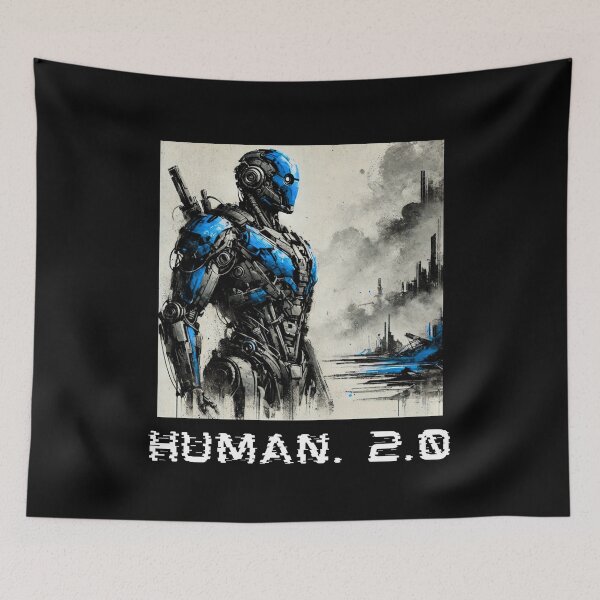 Item preview, humanoid robot art designed and sold by TEEJAMBOREE.