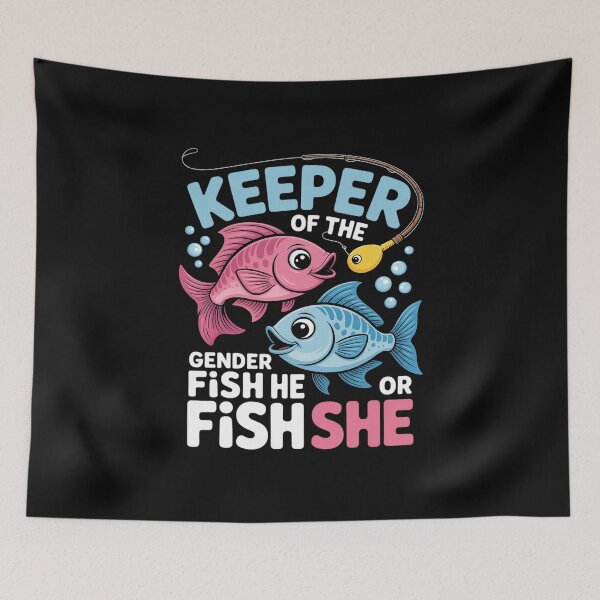 Item preview, Keeper Of The Gender Reveal Fish He or Fish She Baby Shower designed and sold by EntroRhim.