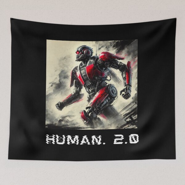 Item preview, humanoid robot art designed and sold by TEEJAMBOREE.