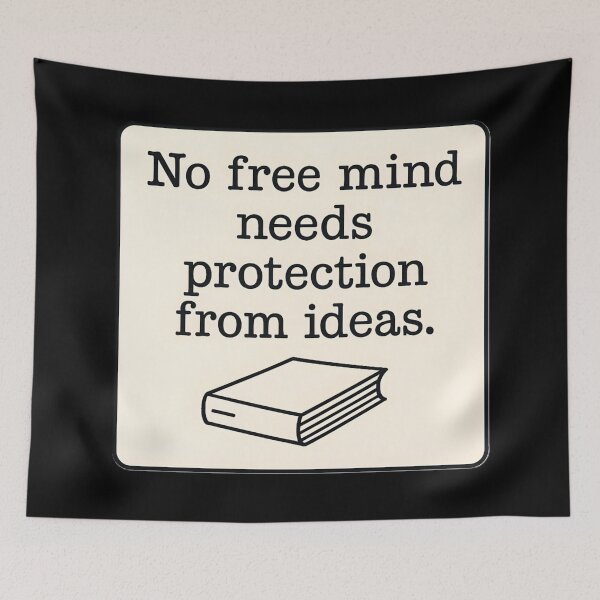 Item preview, Anti Censorship Book Ban Statement Minimalist Art Prints designed and sold by PinUpPizzazz.