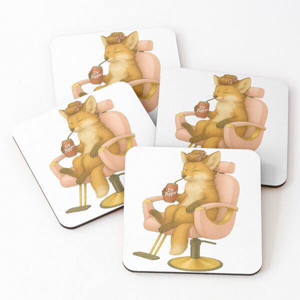 Item preview, Fox Sipping Soda in the Salon designed and sold by thehaywirehoney.