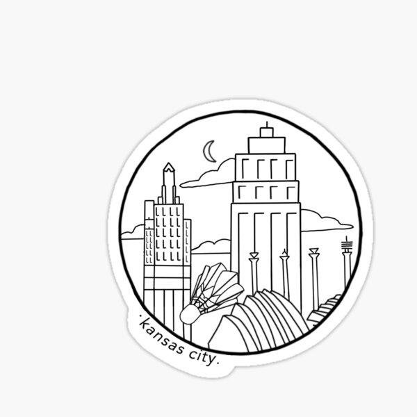 KANSAS CITY SKYLINE Sticker