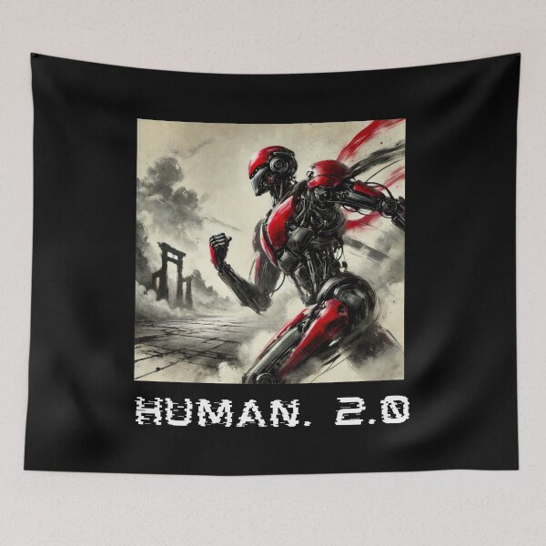Item preview, humanoid robot art designed and sold by TEEJAMBOREE.