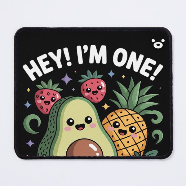 Item preview, Hey I'm One Birthday Boy Fruit Birthday Hey Bear designed and sold by EntroRhim.