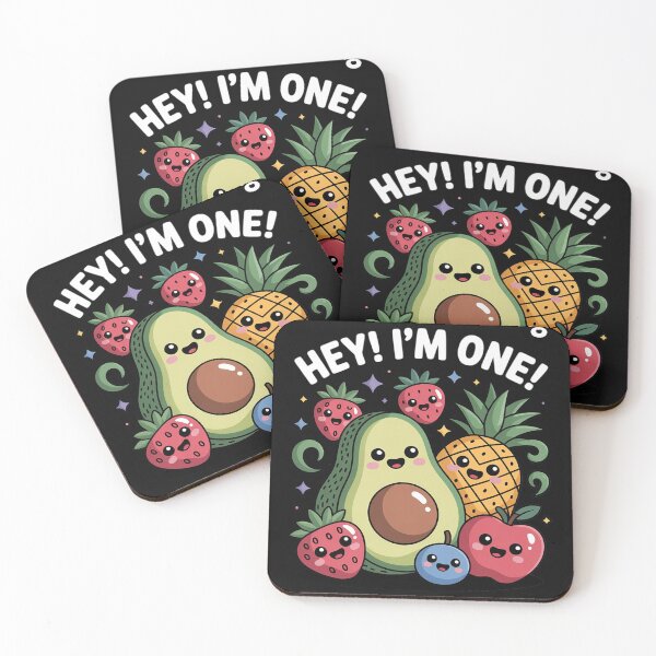 Item preview, Hey I'm One Birthday Boy Fruit Birthday Hey Bear designed and sold by EntroRhim.