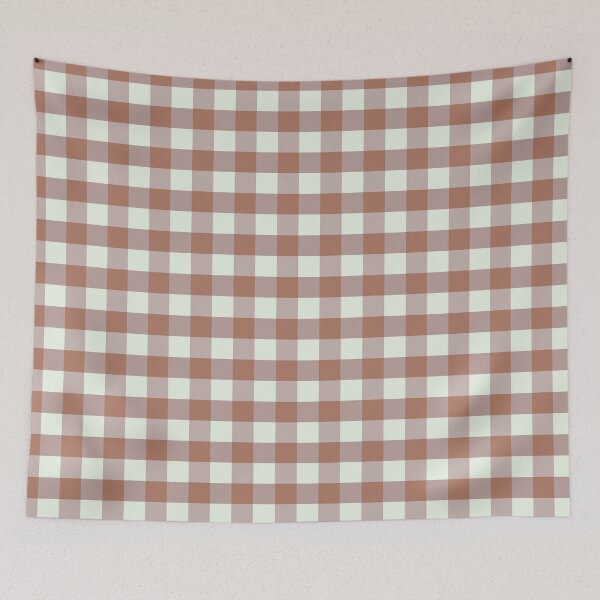 Item preview, Gingham, Cocoa Brown for Autumn designed and sold by Sole-e-Vento-Studio.