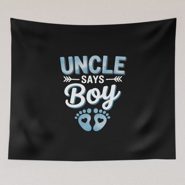 Item preview, Gender reveal Uncle says Boy baby matching family set designed and sold by EntroRhim.