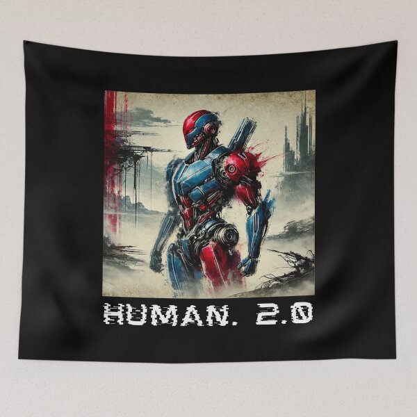 Item preview, humanoid robot art designed and sold by TEEJAMBOREE.