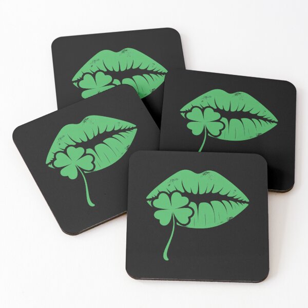 Item preview, St Patricks Day Kissin Lips Kiss Irish Clover designed and sold by CruelShadesSt.