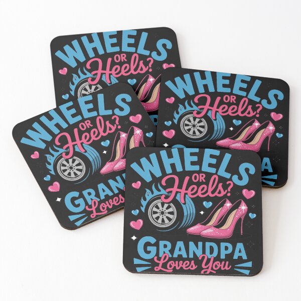 Item preview, Gender Reveal Party Wheels Or Heels Pink Or Blue Grandpa designed and sold by EntroRhim.