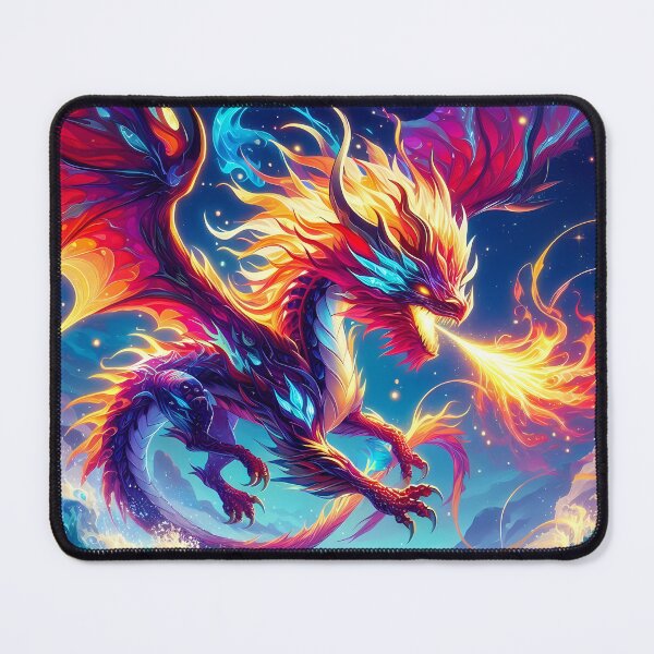 Item preview, Vibrant Fire Dragon - Fire Mane designed and sold by AlyssMirinArt-.