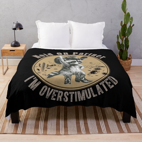 Item preview, Funny Cowboy Raccoon Overstimulated T-Shirt designed and sold by TinaMDedrick.