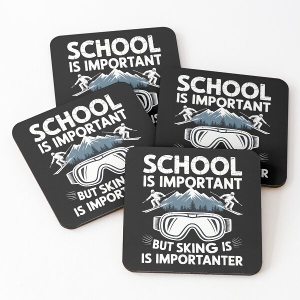 Item preview, Funny Skiing Ski Skiing Lovers School Is Important But Skiing Is Importanter designed and sold by CruelShadesSt.