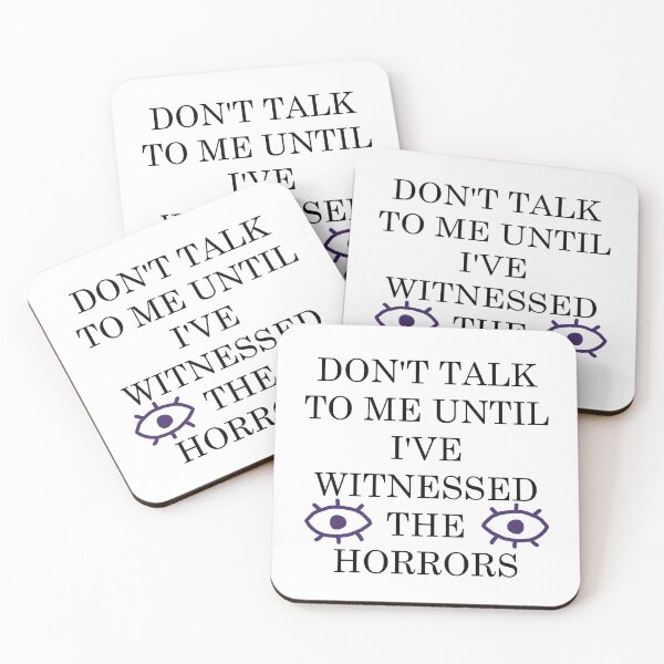 Item preview, Don't talk to me until I've witnessed the horrors mug designed and sold by House of Leaves & others.