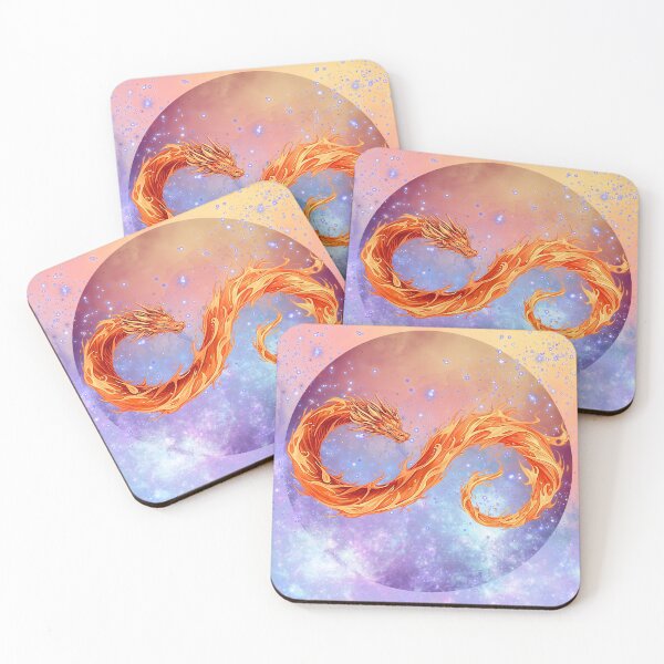 Item preview, Fire Serpent Cosmic Fantasy Art designed and sold by HoneyBreezeCo.