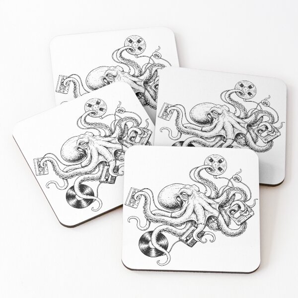 Item preview, Analog Octopus – Surreal Vintage Audio & Marine Life designed and sold by Goomez Art.