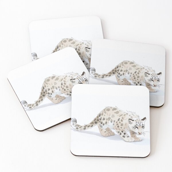 Item preview, Snow Leopard Crouching designed and sold by HoneyBreezeCo.