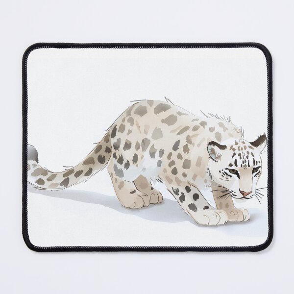 Item preview, Snow Leopard Crouching designed and sold by HoneyBreezeCo.