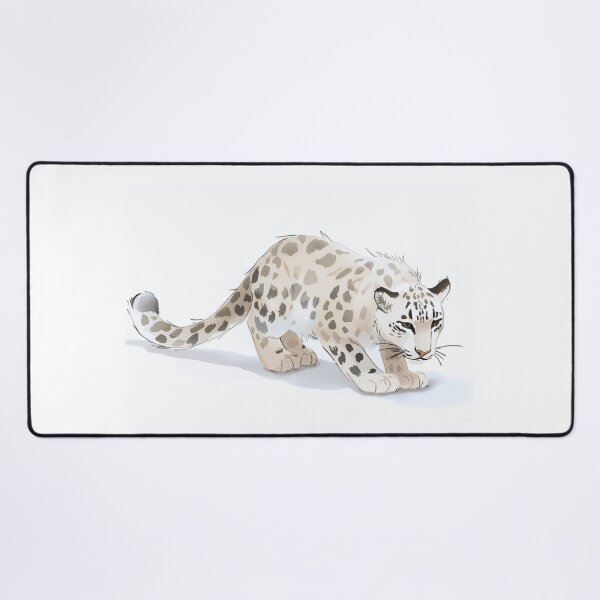 Item preview, Snow Leopard Crouching designed and sold by HoneyBreezeCo.