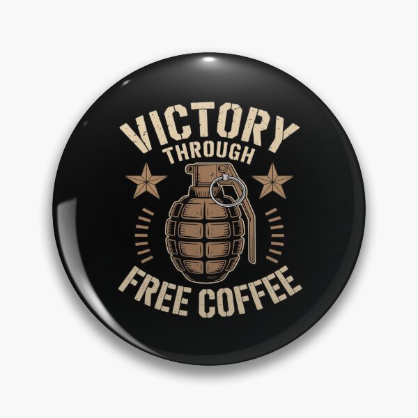 Item preview, Victory Through Free Coffee Military Stencil designed and sold by ShelFisher.