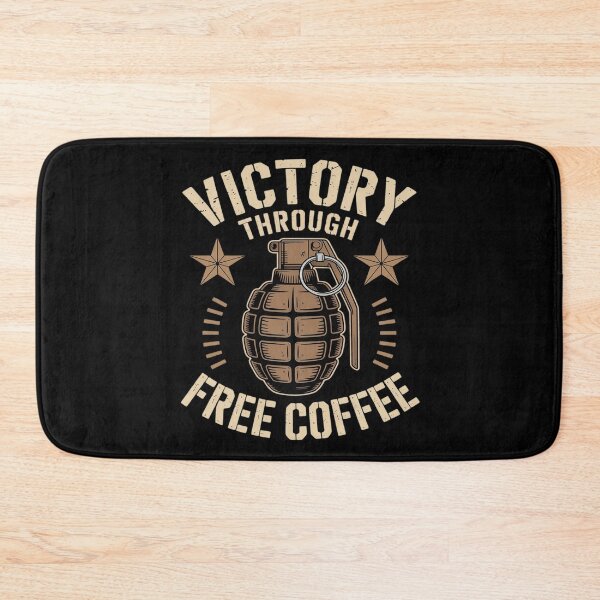 Item preview, Victory Through Free Coffee Military Stencil designed and sold by ShelFisher.