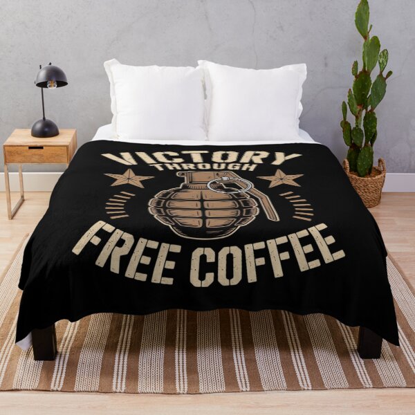 Item preview, Victory Through Free Coffee Military Stencil designed and sold by ShelFisher.