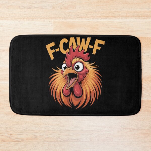 Item preview, Funny Rooster F-CAW-F Cartoon | Chicken Humor T-Shirt Design designed and sold by TshirtMyMom.