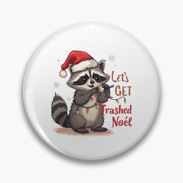 Item preview, Let’s Get Trashed Noël Raccoon Christmas Funny Holiday Party designed and sold by salazare01.