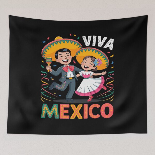Item preview, Viva Mexico Mexican Girls Boys Kids Dancing Independence Day designed and sold by ShelFisher.