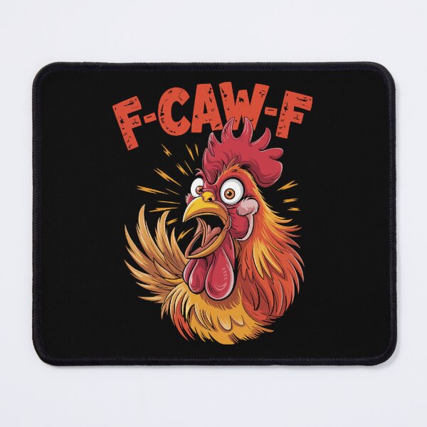 Item preview, Funny Rooster F-CAW-F Cartoon | Chicken Humor T-Shirt Design designed and sold by TshirtMyMom.