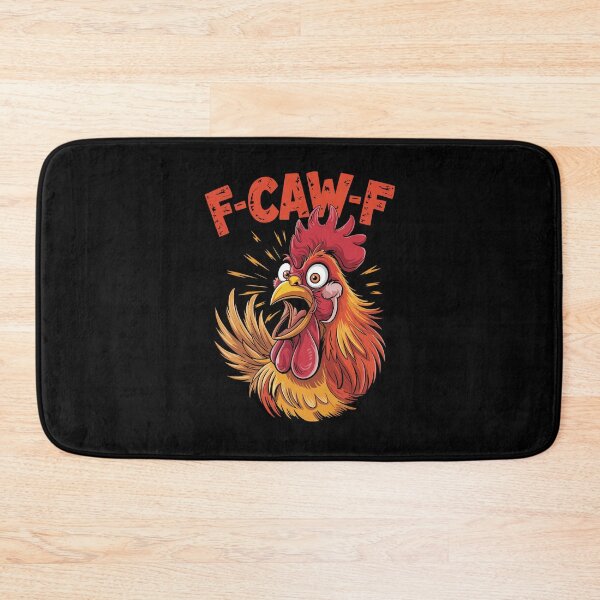 Item preview, Funny Rooster F-CAW-F Cartoon | Chicken Humor T-Shirt Design designed and sold by TshirtMyMom.