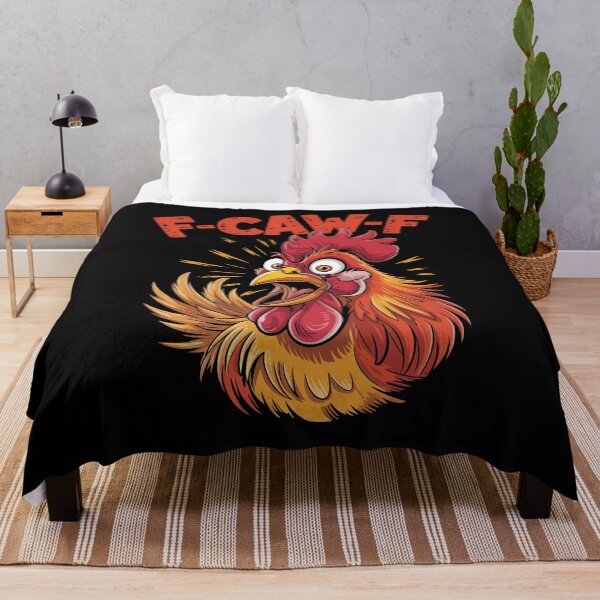 Item preview, Funny Rooster F-CAW-F Cartoon | Chicken Humor T-Shirt Design designed and sold by TshirtMyMom.
