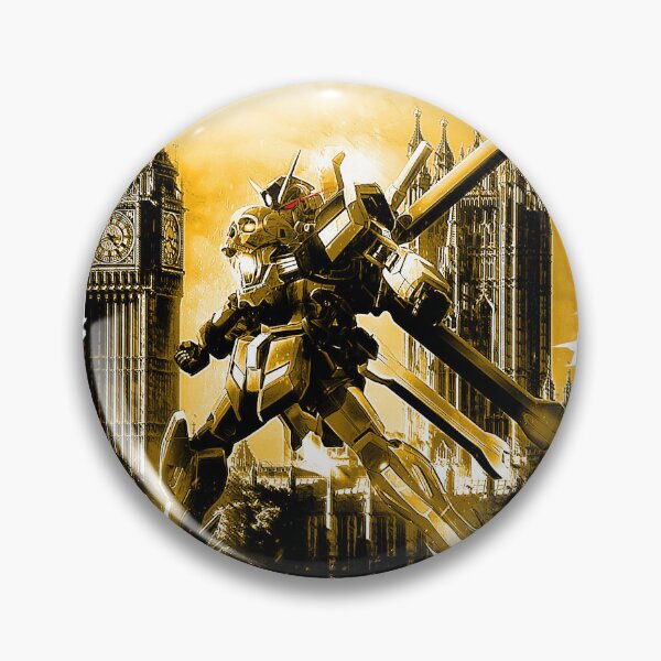 Item preview, CROSS BONE GUNDAM X ink gold frame art illustration designed and sold by sabartgunpla.
