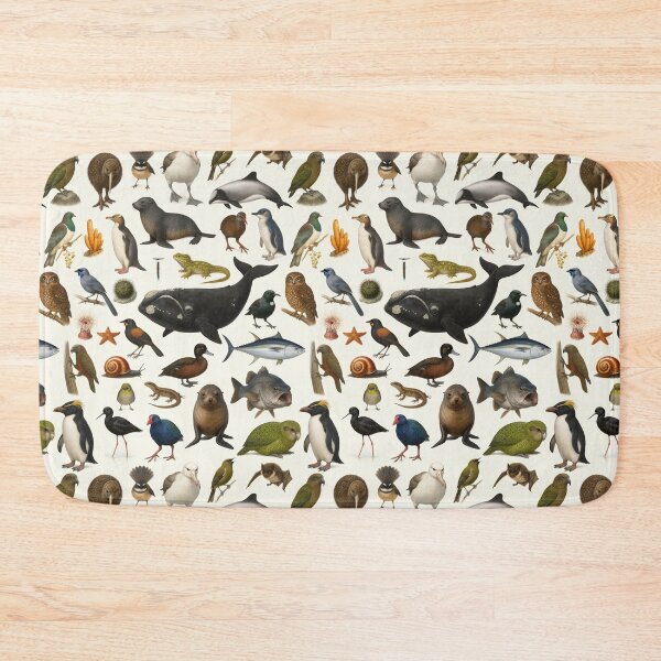 Item preview, Animals of New Zealand Retro Wildlife Illustration Chart designed and sold by kakarikihill.