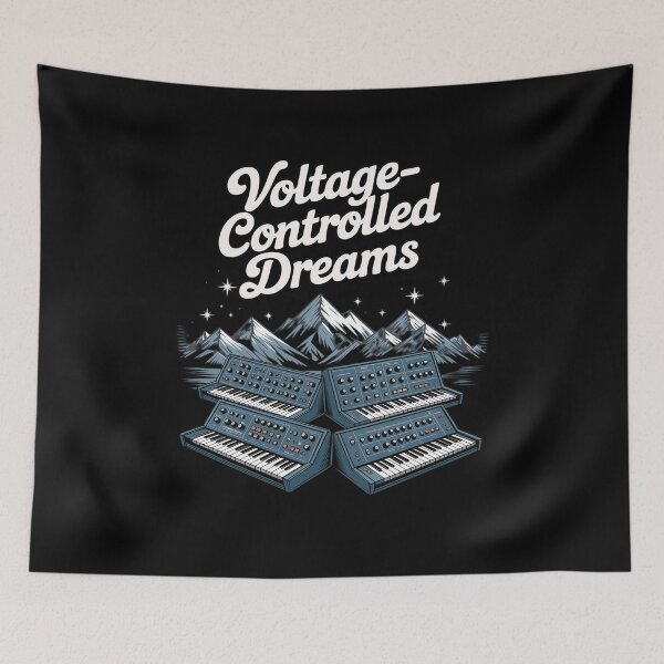 Item preview, Voltage-Controlled Dreams Synthwave Music Art designed and sold by ShelFisher.