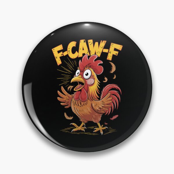 Item preview, Funny Rooster F-CAW-F Cartoon | Chicken Humor T-Shirt Design designed and sold by TshirtMyMom.