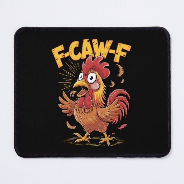 Item preview, Funny Rooster F-CAW-F Cartoon | Chicken Humor T-Shirt Design designed and sold by TshirtMyMom.