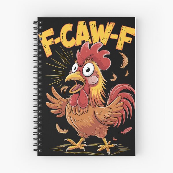 Item preview, Funny Rooster F-CAW-F Cartoon | Chicken Humor T-Shirt Design designed and sold by TshirtMyMom.