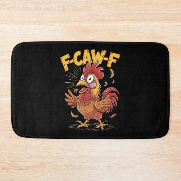 Item preview, Funny Rooster F-CAW-F Cartoon | Chicken Humor T-Shirt Design designed and sold by TshirtMyMom.