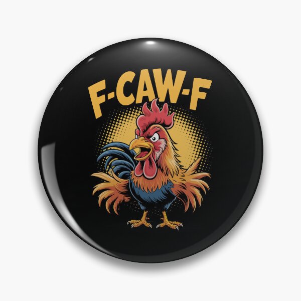 Item preview, Funny Rooster F-CAW-F Cartoon | Chicken Humor T-Shirt Design designed and sold by TshirtMyMom.