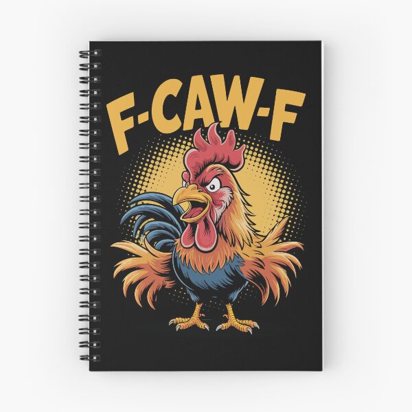 Item preview, Funny Rooster F-CAW-F Cartoon | Chicken Humor T-Shirt Design designed and sold by TshirtMyMom.