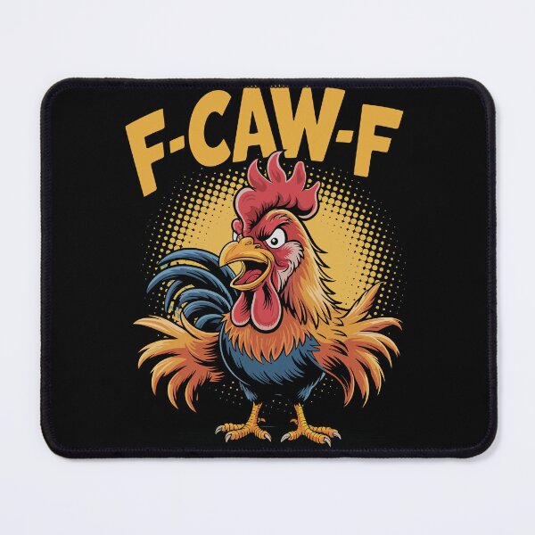 Item preview, Funny Rooster F-CAW-F Cartoon | Chicken Humor T-Shirt Design designed and sold by TshirtMyMom.