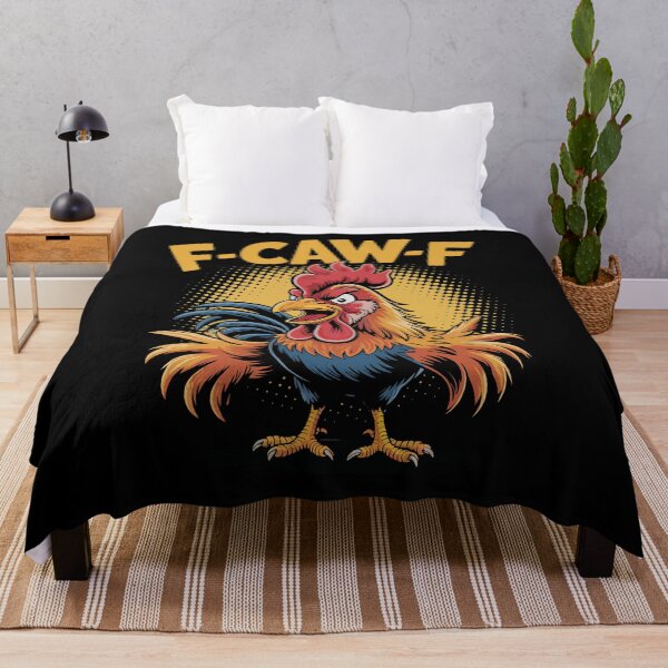 Item preview, Funny Rooster F-CAW-F Cartoon | Chicken Humor T-Shirt Design designed and sold by TshirtMyMom.