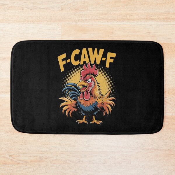 Item preview, Funny Rooster F-CAW-F Cartoon | Chicken Humor T-Shirt Design designed and sold by TshirtMyMom.