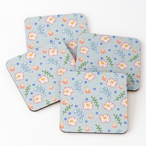 Item preview, Playful Flowers on Blue designed and sold by Jane Max Design.