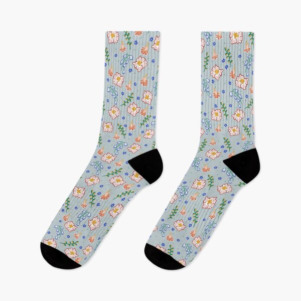 Item preview, Playful Flowers on Blue designed and sold by Jane Max Design.