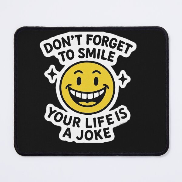 Item preview, Life Is A Joke Ironic Smiley Face designed and sold by A Place to Smile Arts.